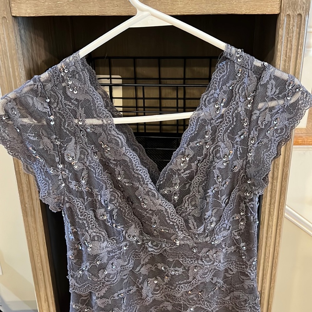 Petite Fancy lace sequin dress